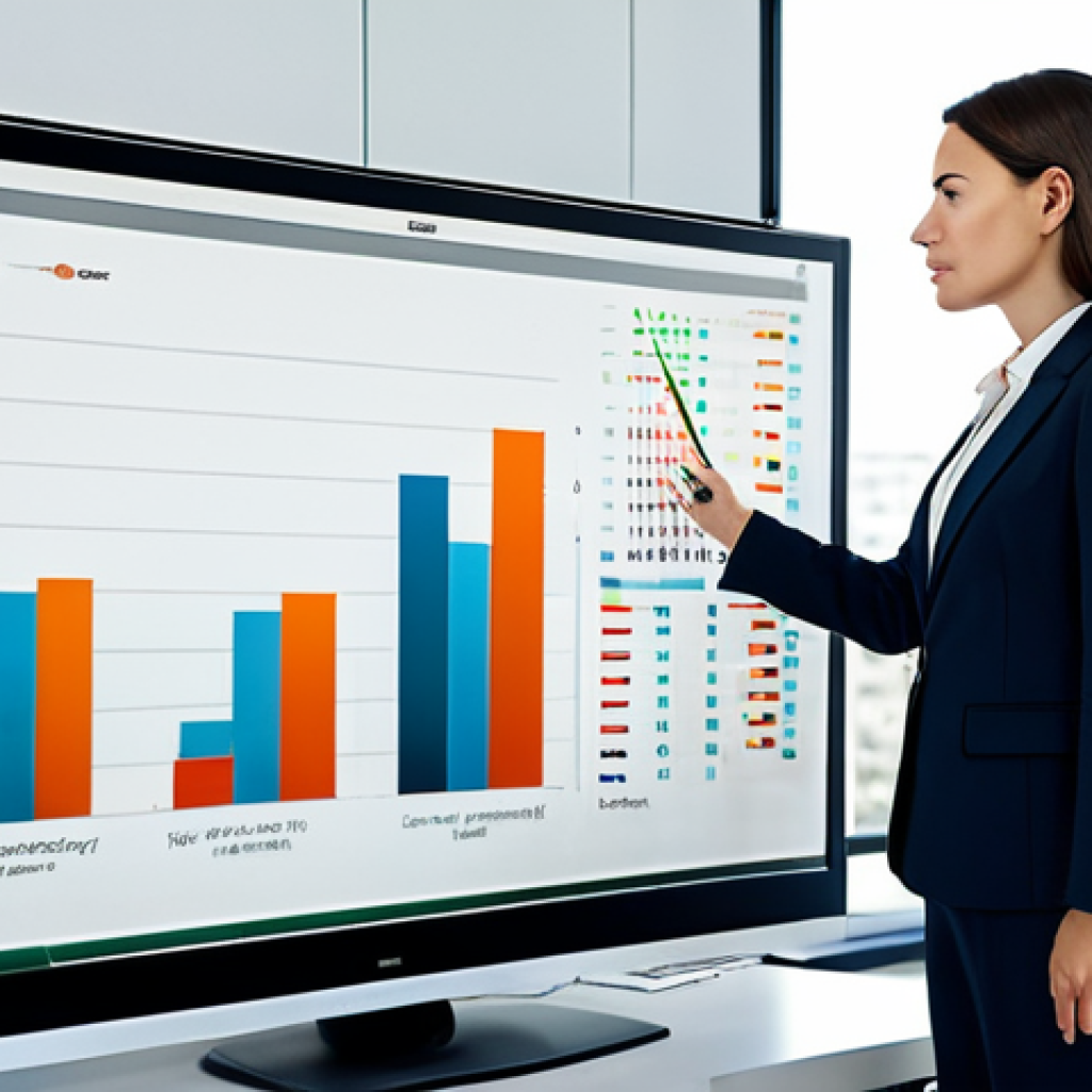 Businesswoman Analyzing Data**

"A professional businesswoman, fully clothed in a modest blazer and slacks, analyzing financial charts and graphs on a large screen. Modern office environment, daytime.  Perfect anatomy, correct proportions, natural pose. The scene should convey careful analysis and strategic thinking. Safe for work, appropriate content, professional, high quality."

**