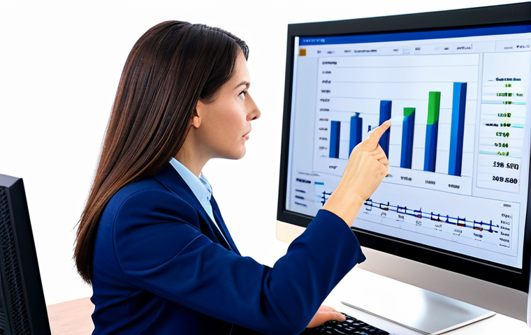 가치투자 필수 지식 DCF 분석 - Businesswoman Analyzing Financial Data**
A professional businesswoman in a modest navy blue busines...