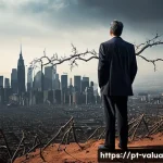 Home 20 가치투자 이론과 실제의 차이점 - **Image Prompt 1: The "Value Trap" Illusion**
A lone investor, an adult male with a pensive expr...