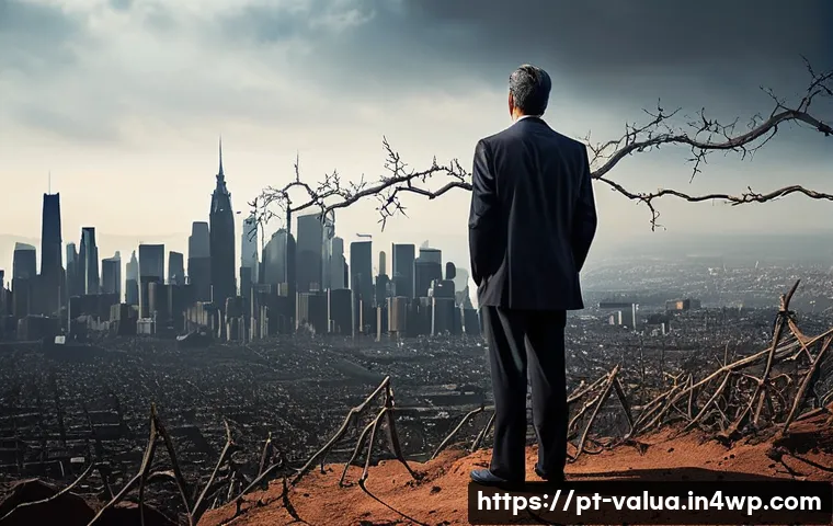 가치투자 이론과 실제의 차이점 - **Image Prompt 1: The "Value Trap" Illusion**
    A lone investor, an adult male with a pensive expr...